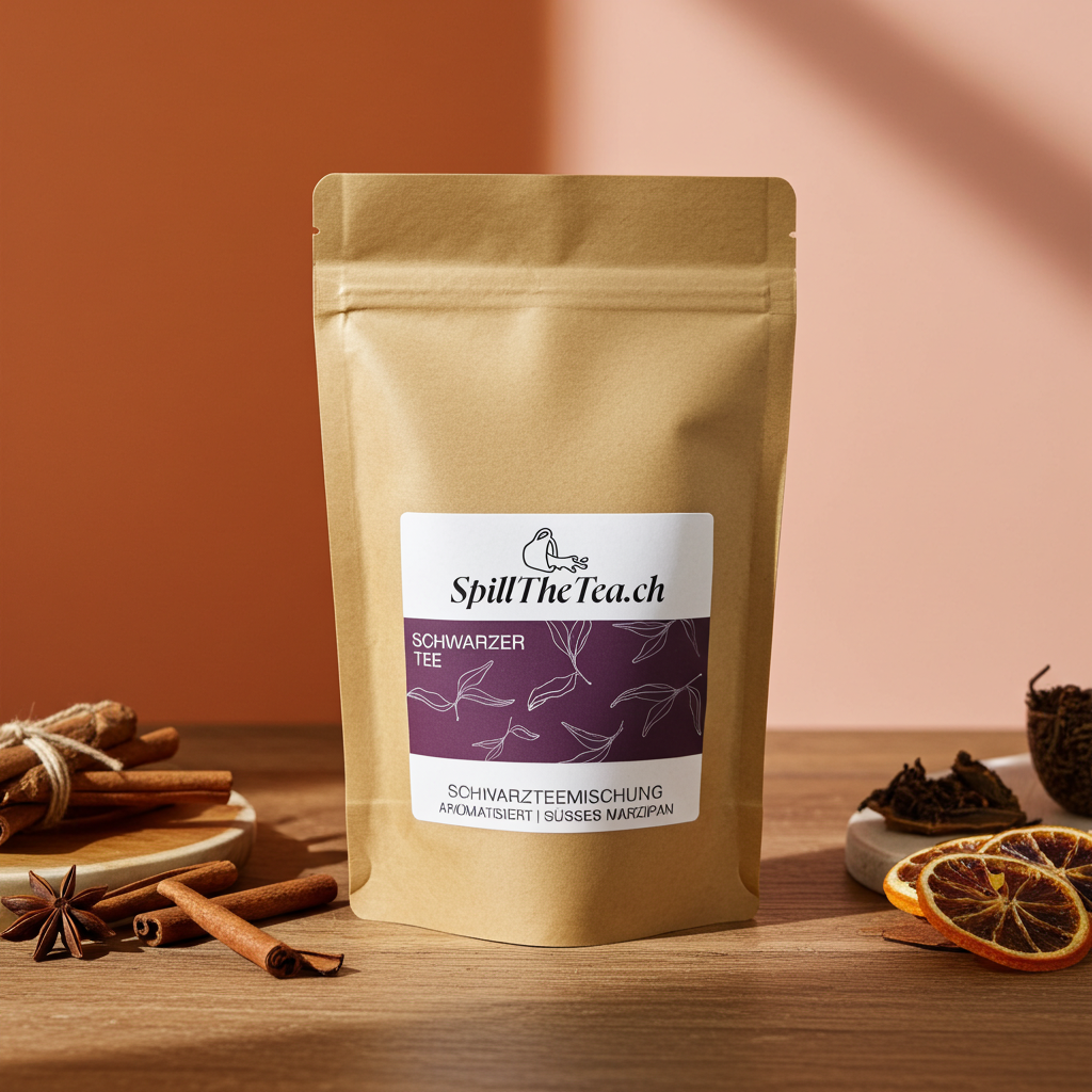 Thé noir: Pâte d'amande douce